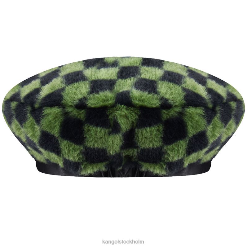 Kangol unisex- basker i fuskpäls B0ZLB409 Tillbehör olivcheck
