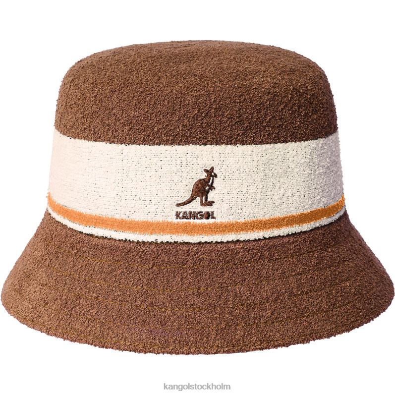 Kangol unisex- bermuda stripe hink B0ZLB643 Tillbehör mahogny