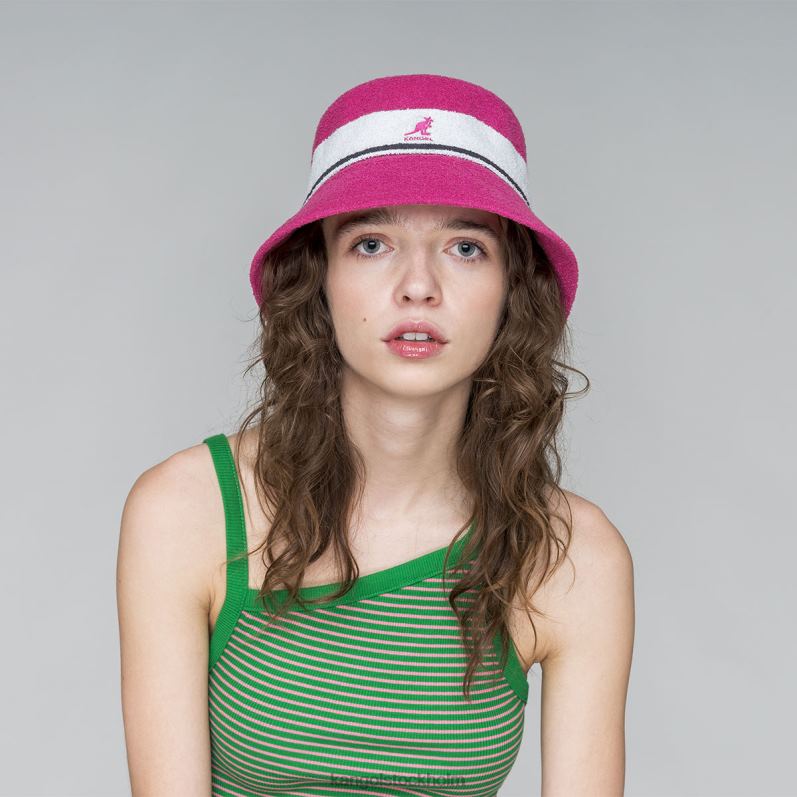 Kangol unisex- bermuda stripe hink B0ZLB646 Tillbehör elektrisk rosa