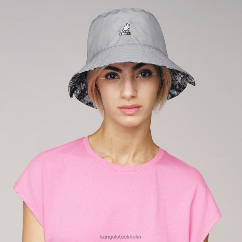 Kangol unisex- blommig vändbar hink B0ZLB456 Tillbehör svart blommig