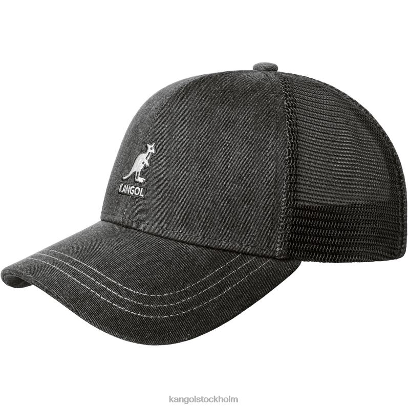 Kangol unisex- distressed bomullsnät baseball B0ZLB291 Tillbehör svart