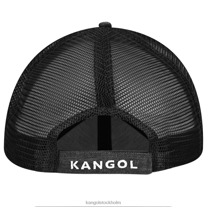 Kangol unisex- distressed bomullsnät baseball B0ZLB291 Tillbehör svart