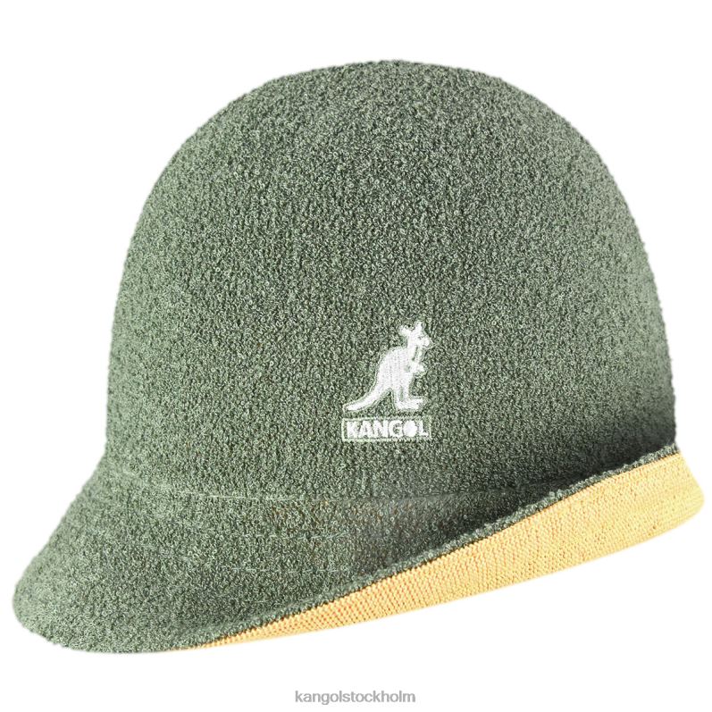 Kangol unisex- flip den vändbar casual B0ZLB507 Tillbehör olja grön/varm aprikos