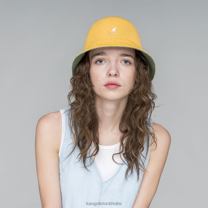 Kangol unisex- flip den vändbar casual B0ZLB507 Tillbehör olja grön/varm aprikos