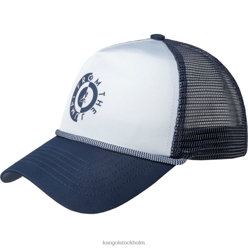 Kangol unisex- raver logotyp trucker B0ZLB281 Tillbehör marin/vit