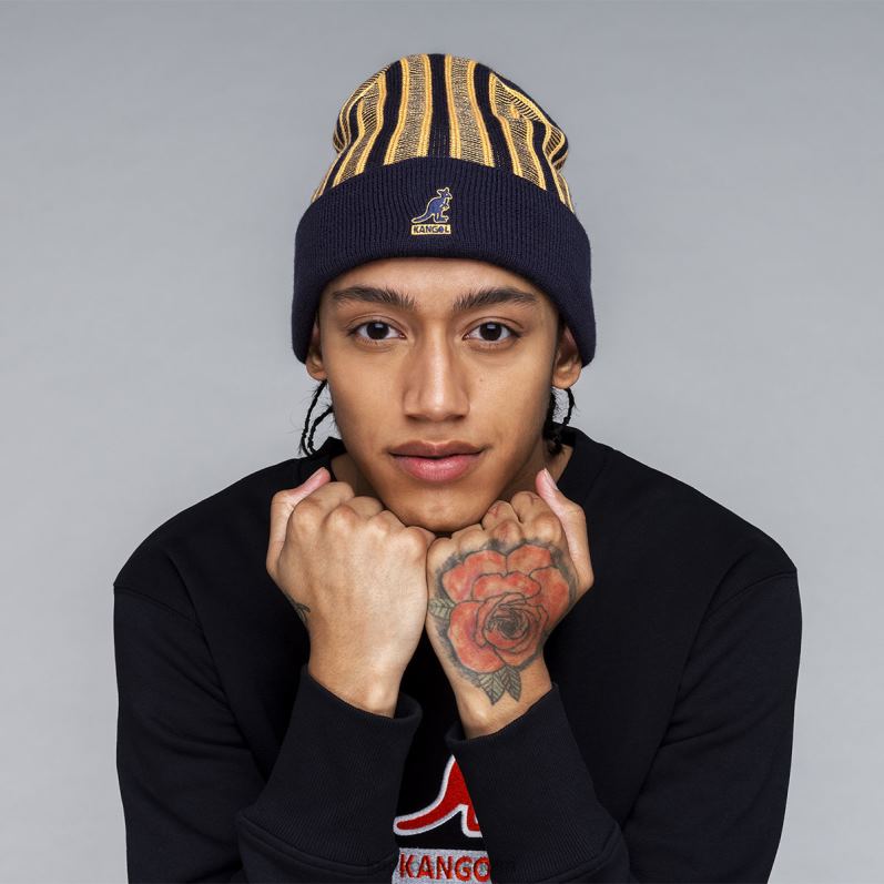 Kangol unisex- rib stripe rev mössa B0ZLB809 Tillbehör svart