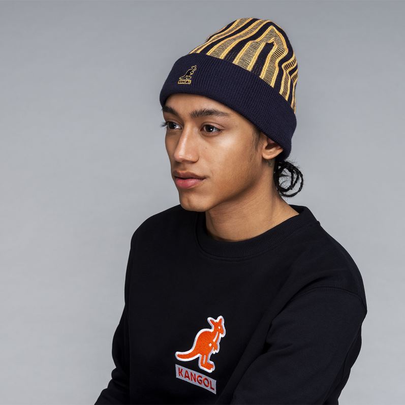 Kangol unisex- rib stripe rev mössa B0ZLB809 Tillbehör svart
