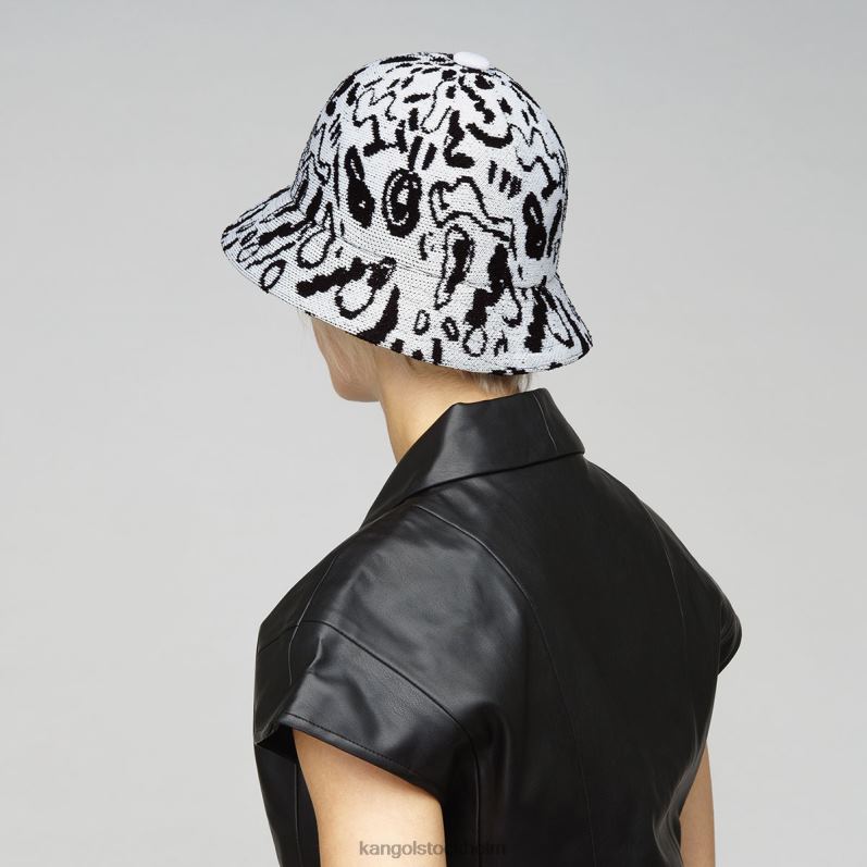 Kangol unisex- street king casual B0ZLB473 Tillbehör vit svart