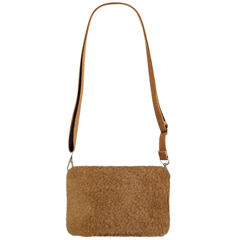 Kangol unisex- bichon ii fyrkantig korsväska B0ZLB985 Tillbehör brun