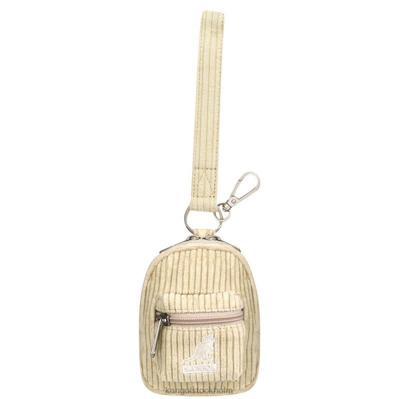 Kangol unisex- cord v mini påse charm B0ZLB1248 Tillbehör beige
