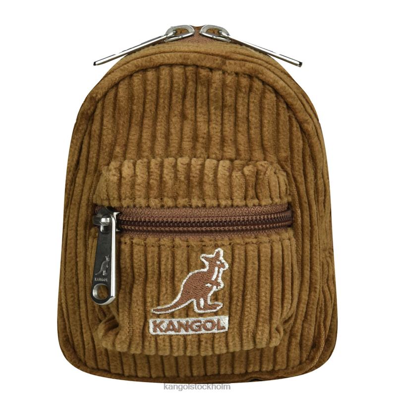 Kangol unisex- cord v mini påse charm B0ZLB1249 Tillbehör brun