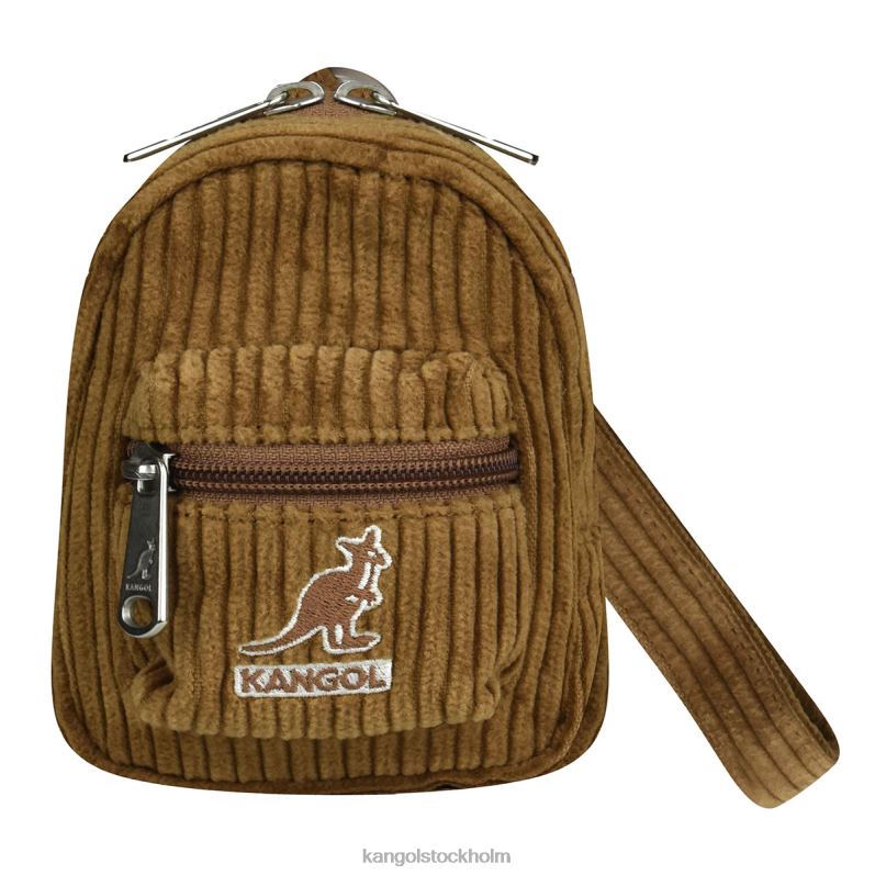 Kangol unisex- cord v mini påse charm B0ZLB1249 Tillbehör brun