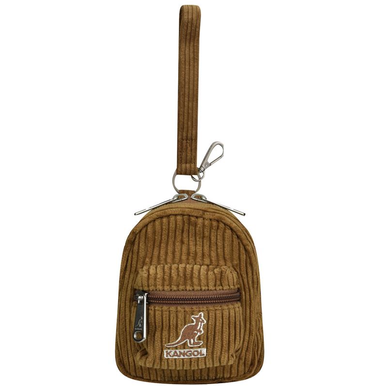 Kangol unisex- cord v mini påse charm B0ZLB1249 Tillbehör brun