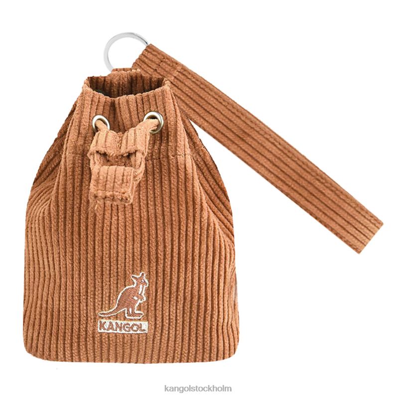 Kangol unisex- manchester mini bucket bag nyckelring B0ZLB1246 Tillbehör brun