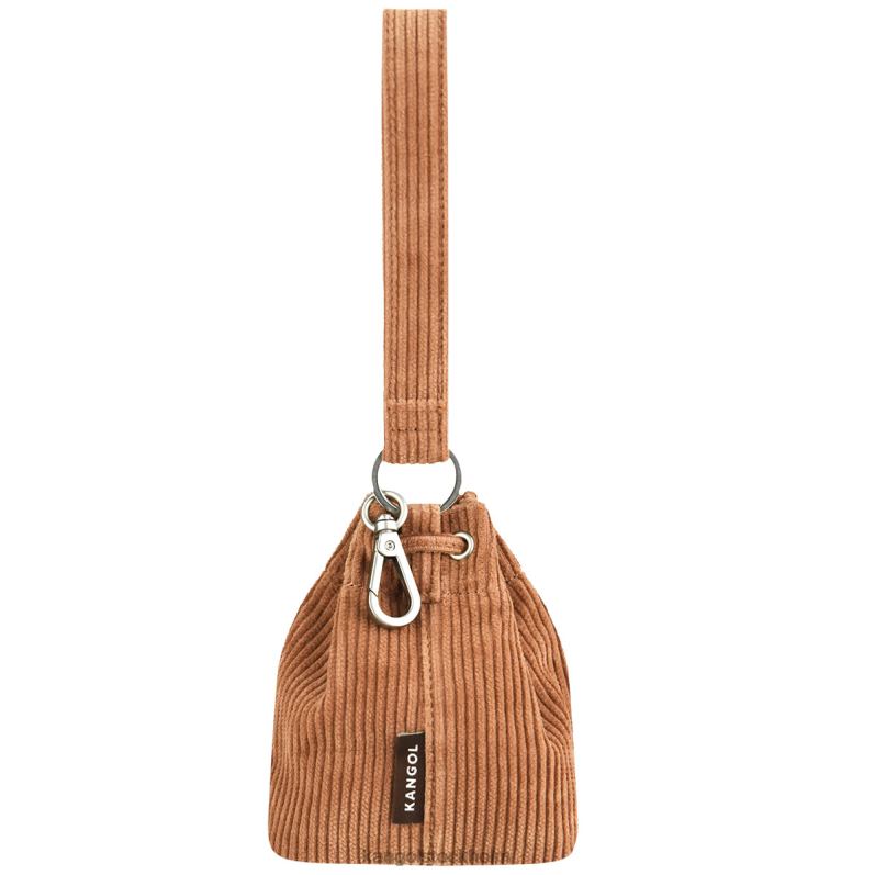 Kangol unisex- manchester mini bucket bag nyckelring B0ZLB1246 Tillbehör brun
