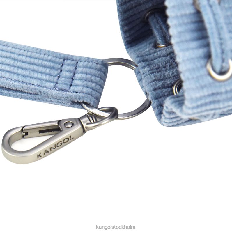 Kangol unisex- manchester mini bucket bag nyckelring B0ZLB1247 Tillbehör melerad blå