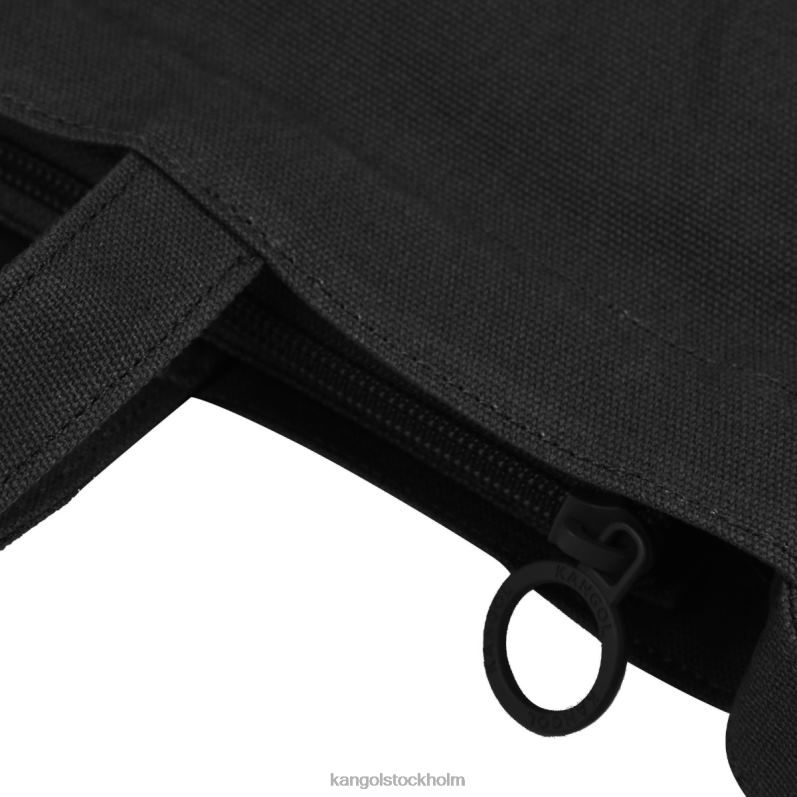Kangol unisex- Miljövänlig zippi medium väska B0ZLB935 Tillbehör svart