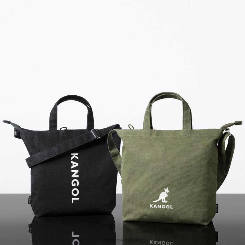 Kangol unisex- Miljövänlig zippi medium väska B0ZLB935 Tillbehör svart