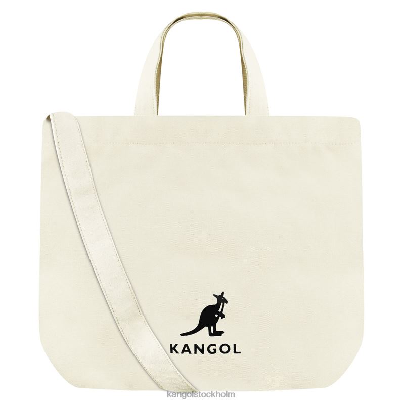 Kangol unisex- Miljövänlig zippi medium väska B0ZLB936 Tillbehör grädde