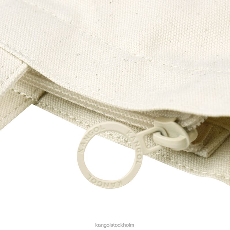 Kangol unisex- Miljövänlig zippi medium väska B0ZLB936 Tillbehör grädde