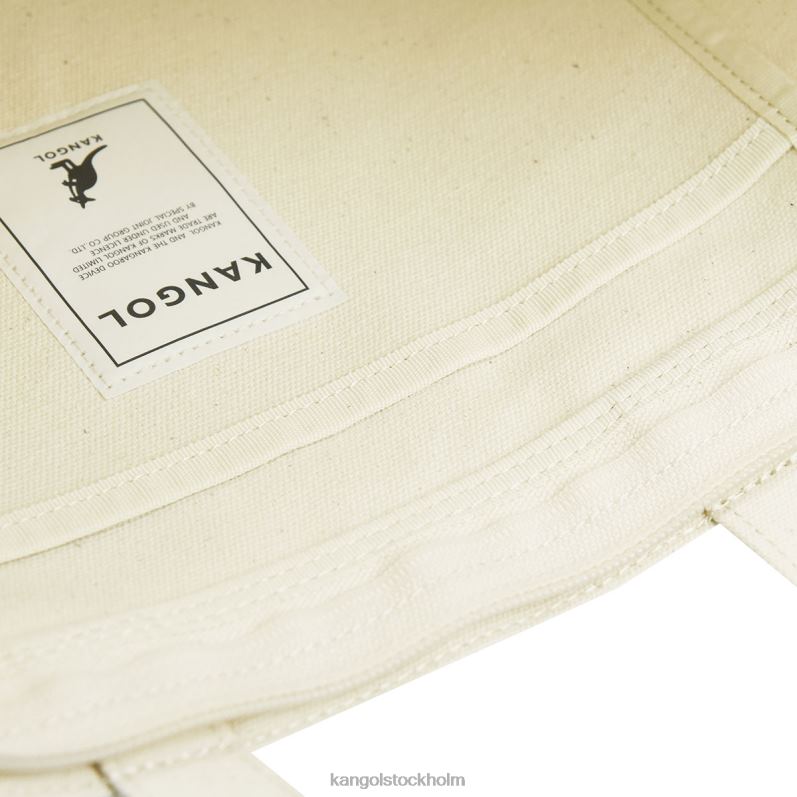 Kangol unisex- Miljövänlig zippi medium väska B0ZLB936 Tillbehör grädde